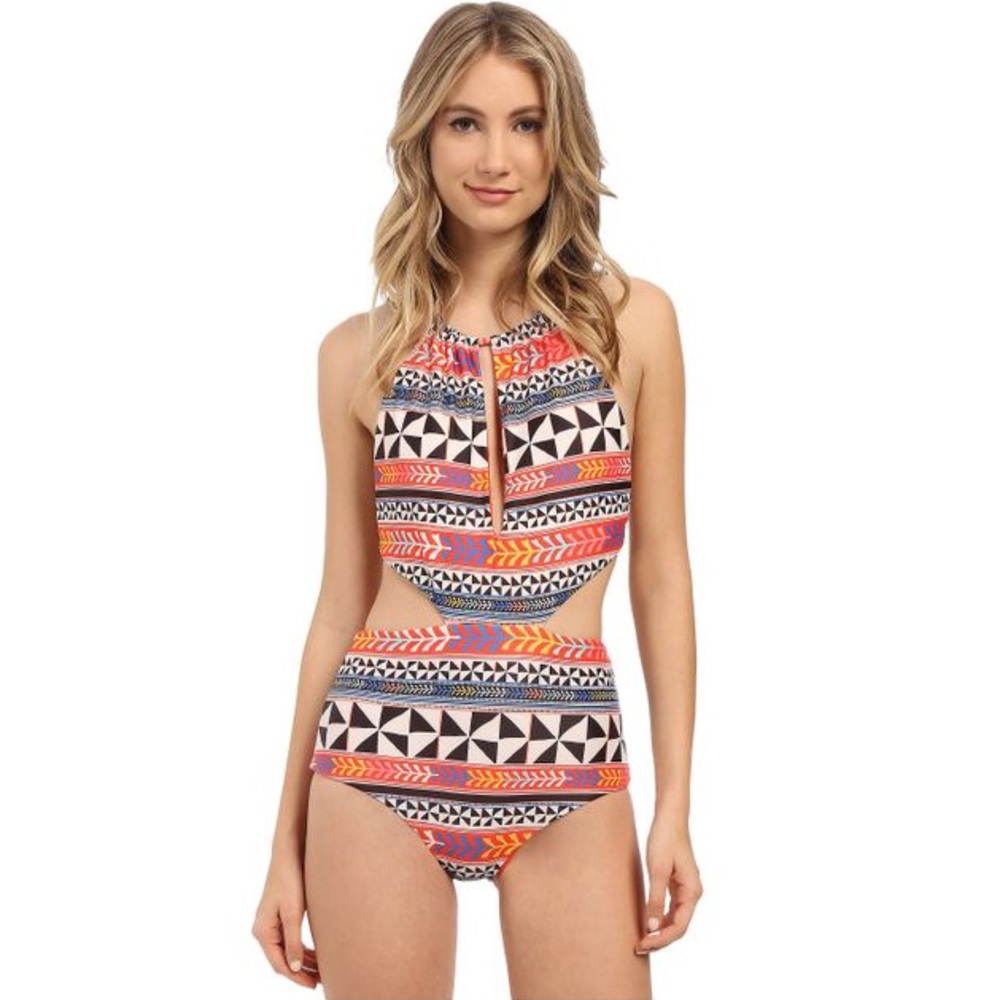 Mara Hoffman Colorful Tribal Print One Piece Swimsuit